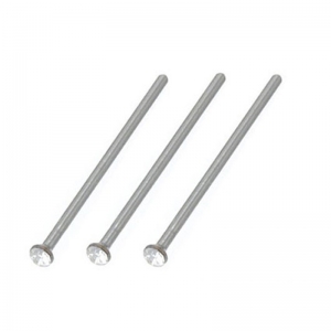 Nostril Pin - Long with Jewel (10 Pack)